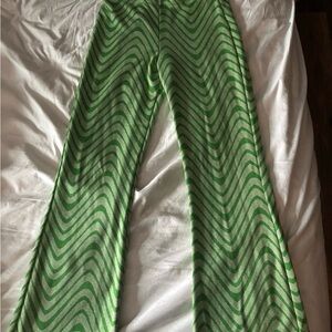 Urban Outfitters green flare leggings
